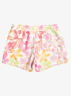 Roxy Jeans & Broeken*Twenty Five Miles - Short Van Joggingstof Voor Meisjes 4-16 Snow White Bayside Blooms