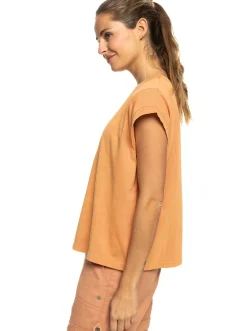Roxy T-Shirts & Tops*Unite The Wave - Boxy T-Shirt Voor Dames Mock Orange
