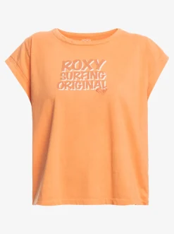 Roxy T-Shirts & Tops*Unite The Wave - Boxy T-Shirt Voor Dames Mock Orange