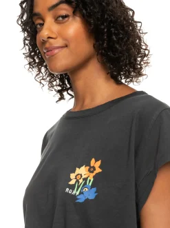 Roxy T-Shirts & Tops*Unite The Wave - Boxy T-Shirt Voor Dames Anthracite
