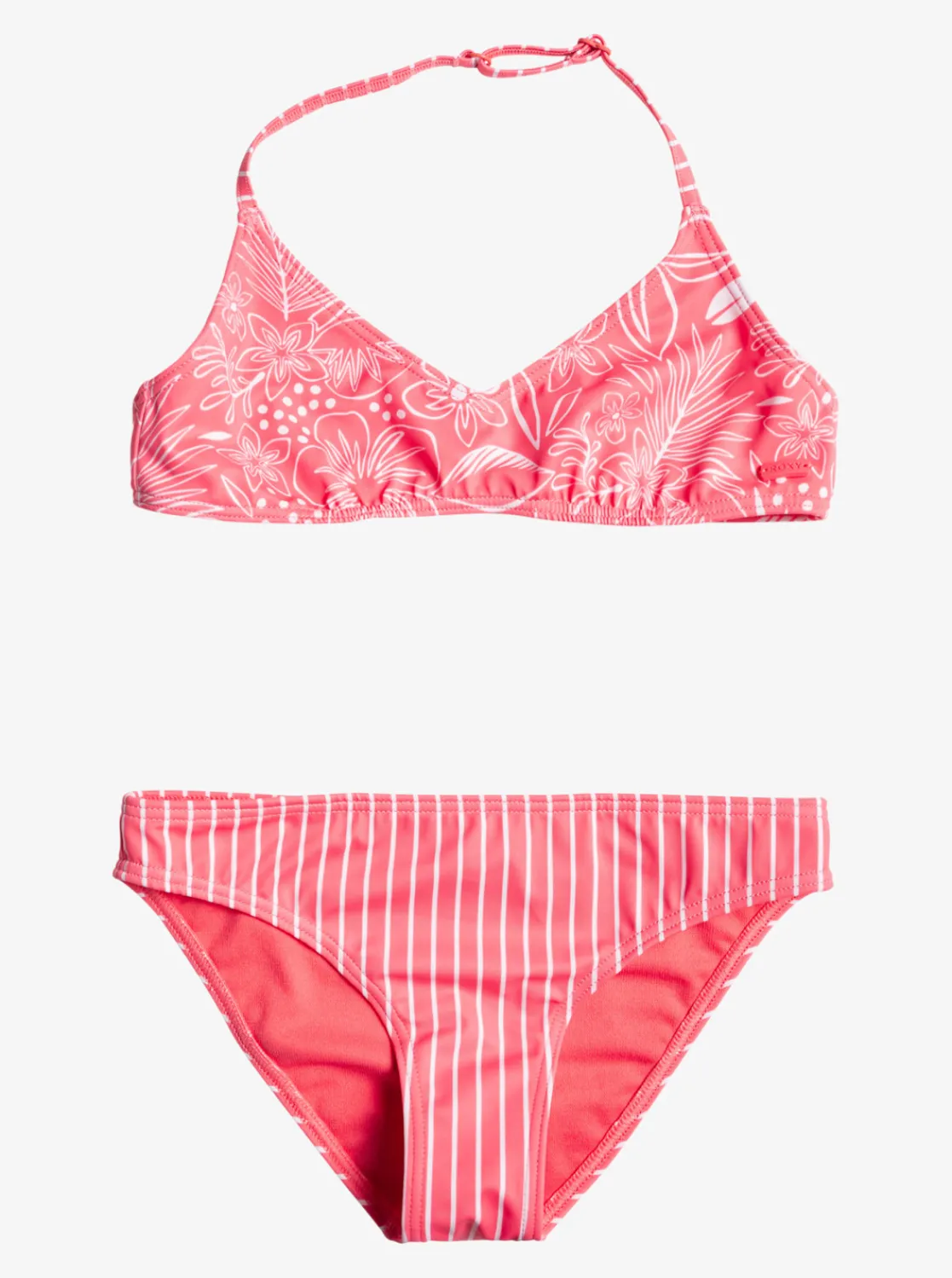 Roxy Swim*Vacay For Life - Triangel Bikiniset Voor Meisjes 7-16 Sunkissed Coral Tropical Tide