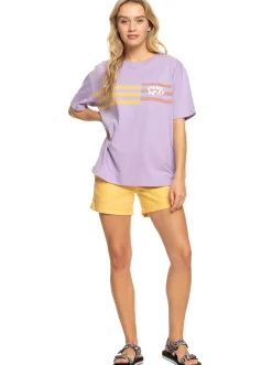 Roxy T-Shirts & Tops*Vibrations Beach - T-Shirt Voor Dames Purple Rose