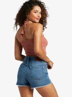 Roxy T-Shirts & Tops*Warm Waters - Bandeau Top For Women Cedar Wood