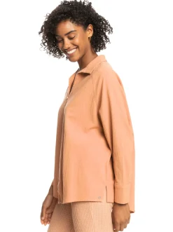 Roxy T-Shirts & Tops*White Afternoon - Oversized Overhemd Met Lange Mouw Voor Dames Cork