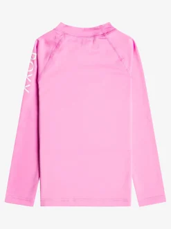 Roxy Surf*Whole Hearted - Upf 50 Rash Vest Met Lange Mouw Voor Meisjes 2-7 Cyclamen