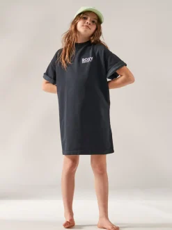 Roxy Jurken*You Rock My World - Oversized Sweaterjurk Voor Meisjes 10-16 Anthracite