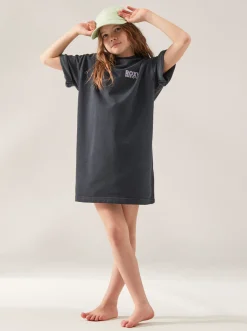 Roxy Jurken*You Rock My World - Oversized Sweaterjurk Voor Meisjes 10-16 Anthracite